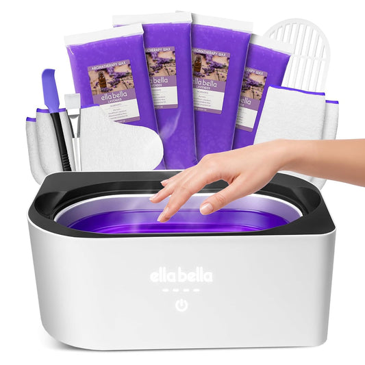 ELLA BELLA® Paraffin Wax Machine for Hand and Feet • Parafin Wax Warmer • Everything in One Kit – Paraffin Wax Refills, Mitts & Booties • Soothing Relief with Parrafin Wax • At Home Spa Experience