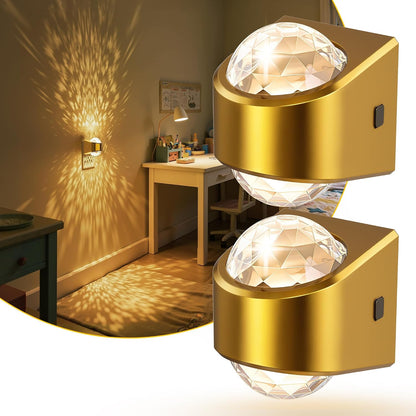 L LOHAS LED Night Light,Projector Night Light with Dusk to Dawn Sensor,3000K Soft White, Brightness Adjustable,Plug in Nightlight for Bathroom,Bedroom,Hallway,Party,Home Decor