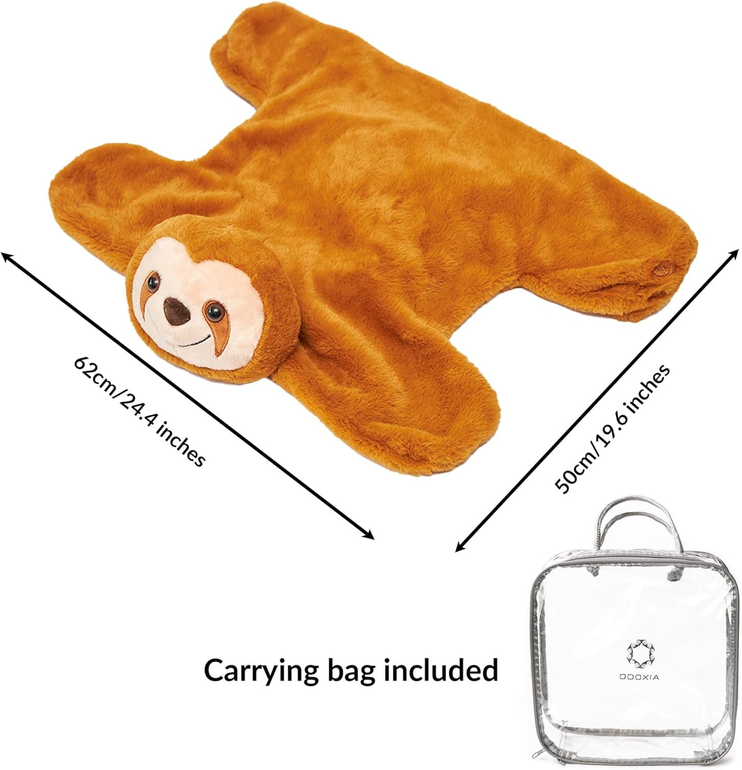 ODOXIA Weighted Lap Pad for Kids | Calming & Comforting | Weighted Lap Animal | Sloth Buddy | Sensory Weighted Animals | Weighted Lap Blanket for Sensory Needs | Carrying Bag Included | 5 Lbs
