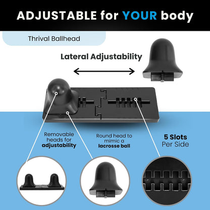 Thrival Arch Back Stretcher - Psoas Muscle Release Tool App for Hip Flexor, Back, Glute, Iliacus, and Neck - Spine Decompressor, Trigger Point, and Myofascial Release – Carbon Black