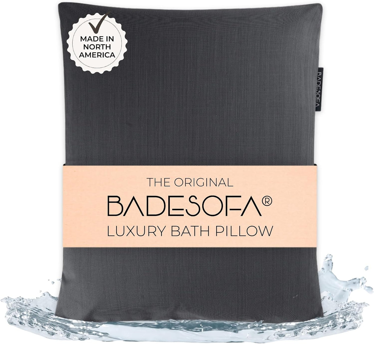 BADESOFA® Luxury Bath Pillow M in Ivory, Quick-Drying Bath Back Pillow