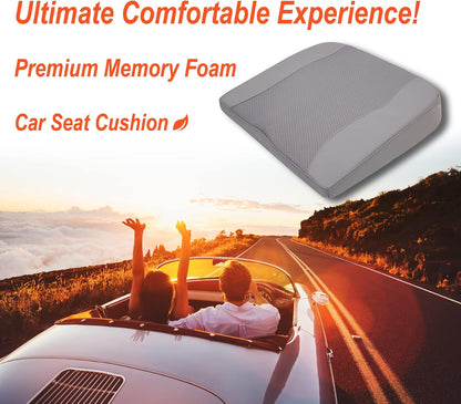 Lofty Aim Car Seat Cushion, Comfort Memory Foam Car Cushions for Driving - Sciatica & Lower Back Pain Relief, Driver Seat Pillow for Auto, Office Chair, Wheelchair - Black