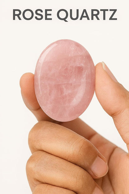 Natural Polished Thumb Palm Crystal for Meditation, Labradorite Worry Stone for Stress Relief, Anxiety Support & Pocket Reiki Healing