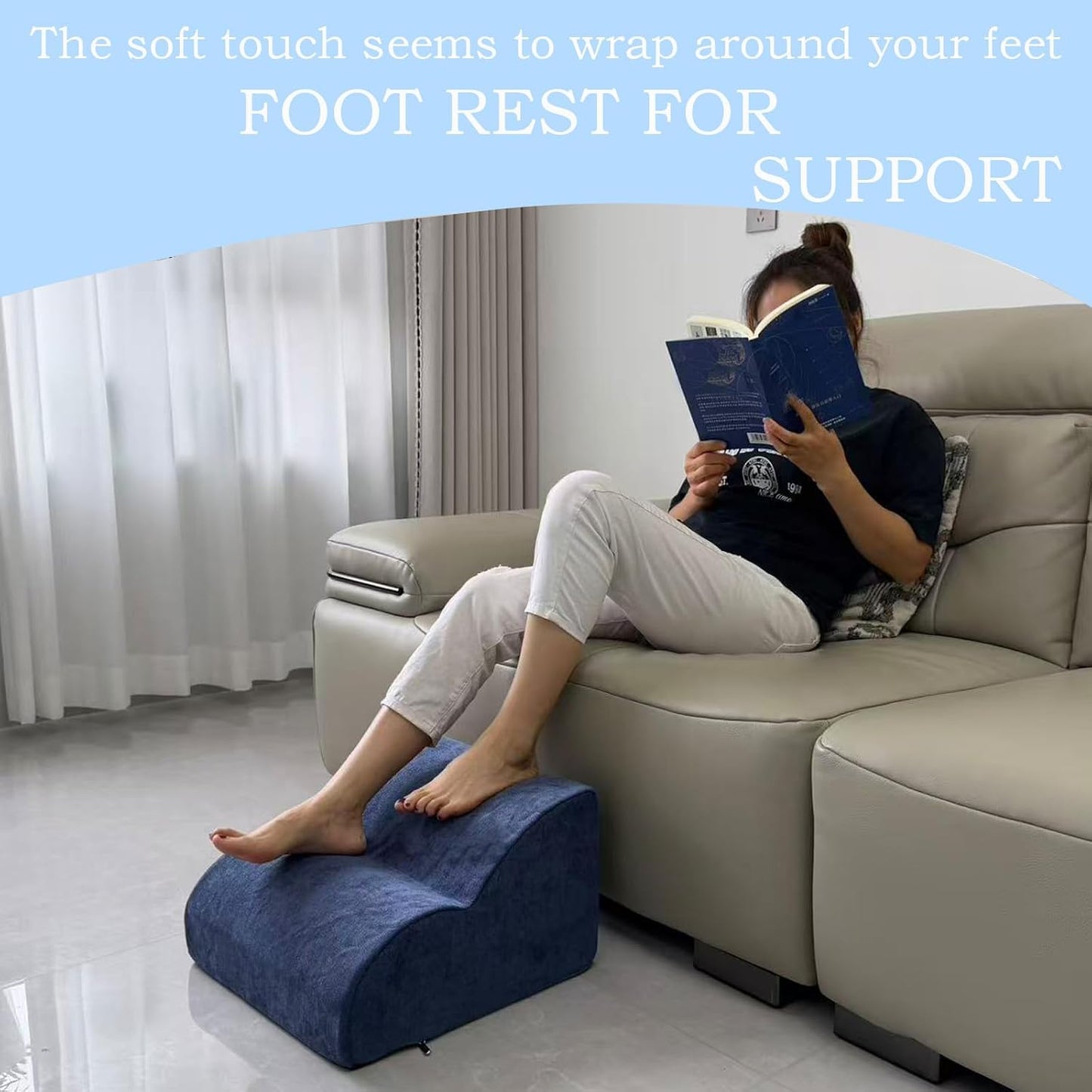 Foot Rest for Under Desk at Work.Multifunctional 3-Tier Foot Stool,with Washable Footrest.for Under Desk,Office Chair Gaming Chair & Sofa,Leg Elevation Pillow,Supports Posture -Dark Grey
