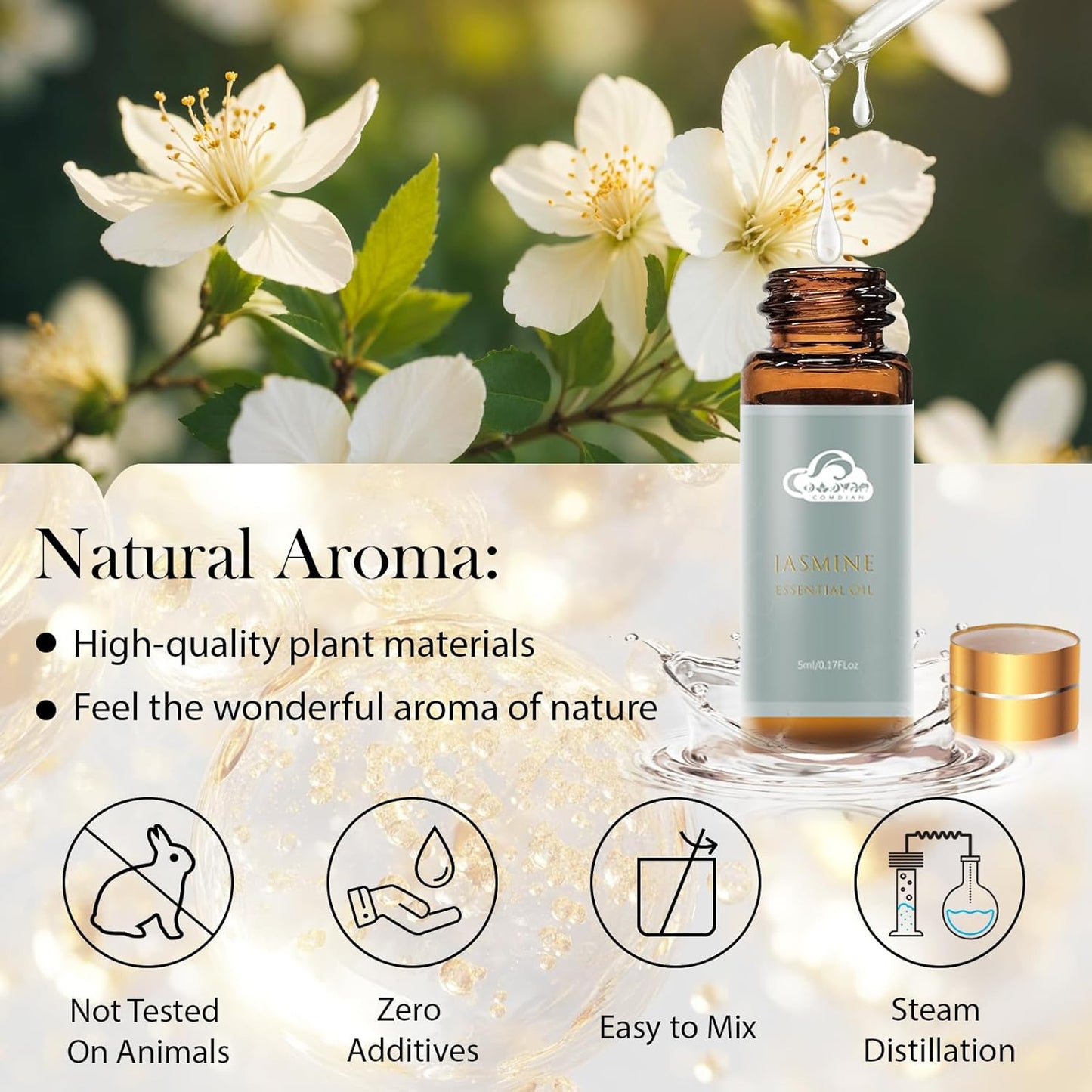 Essential Oil Set, 32 Pcs Fragrance Aromatherapy Oils for Skin, Diffusers, Home Care, Humidifier Laundry, Candle Making - Tea Tree, Sandalwood, Lavender, Vanilla, Eucalyptus and More(5mL)