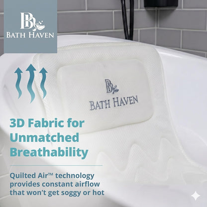 Bath Pillow for Tub, Soft 3D Mesh Full Body Mat with Head Neck Back Support