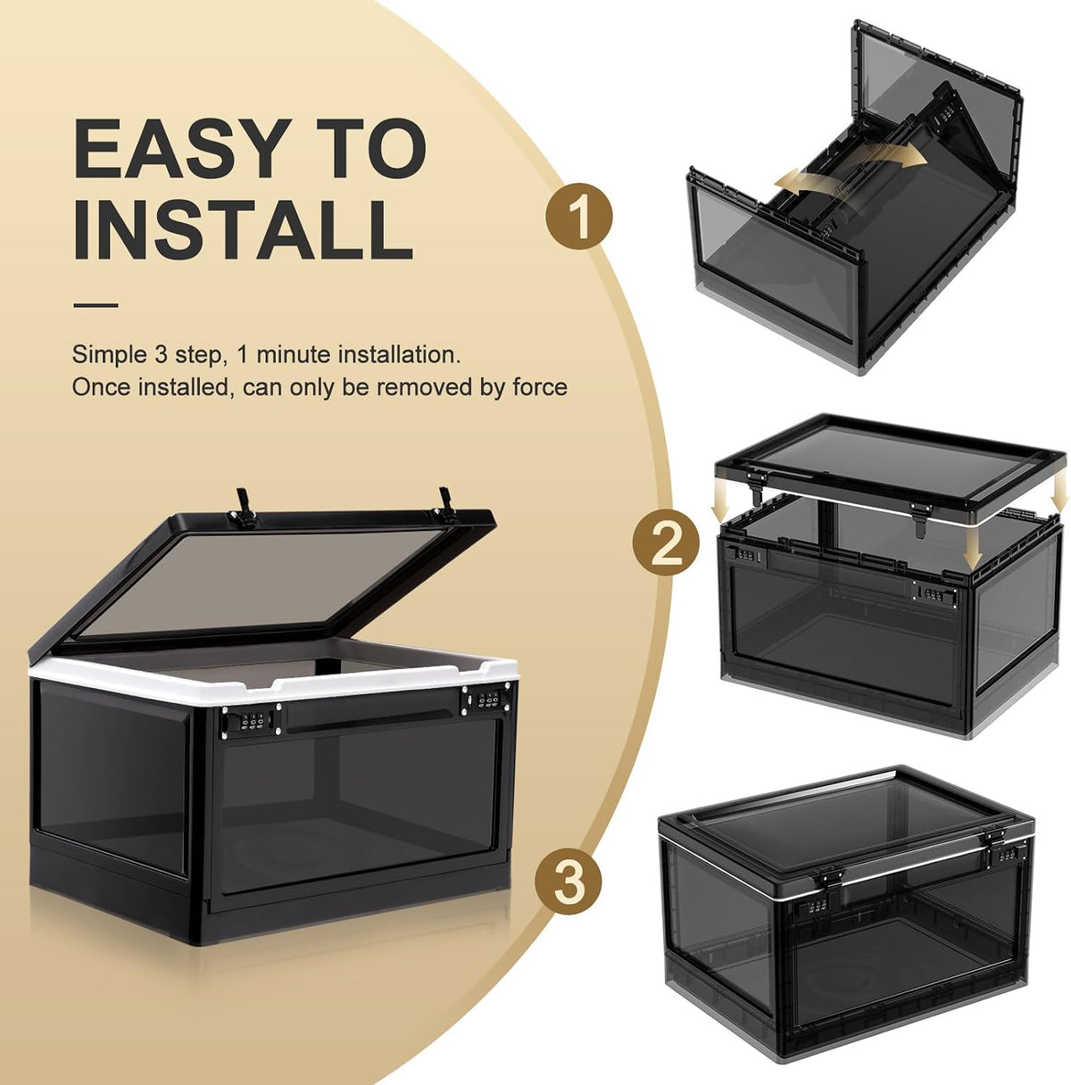 Lalifebuss Large Lock Box for Personal Items, 24 Litre Combination Lockable Storage Box for Office Locker/School/Medicine/Snacks/Phone Jail/Electronic/Home