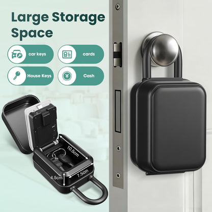 Smart Key Lock Box Electronic Bluetooth Lock Box with TTLOCK APP Control & PIN Code Types,Share eKey Lock Box for Airbnb Realtor House Office with Removable Shackle