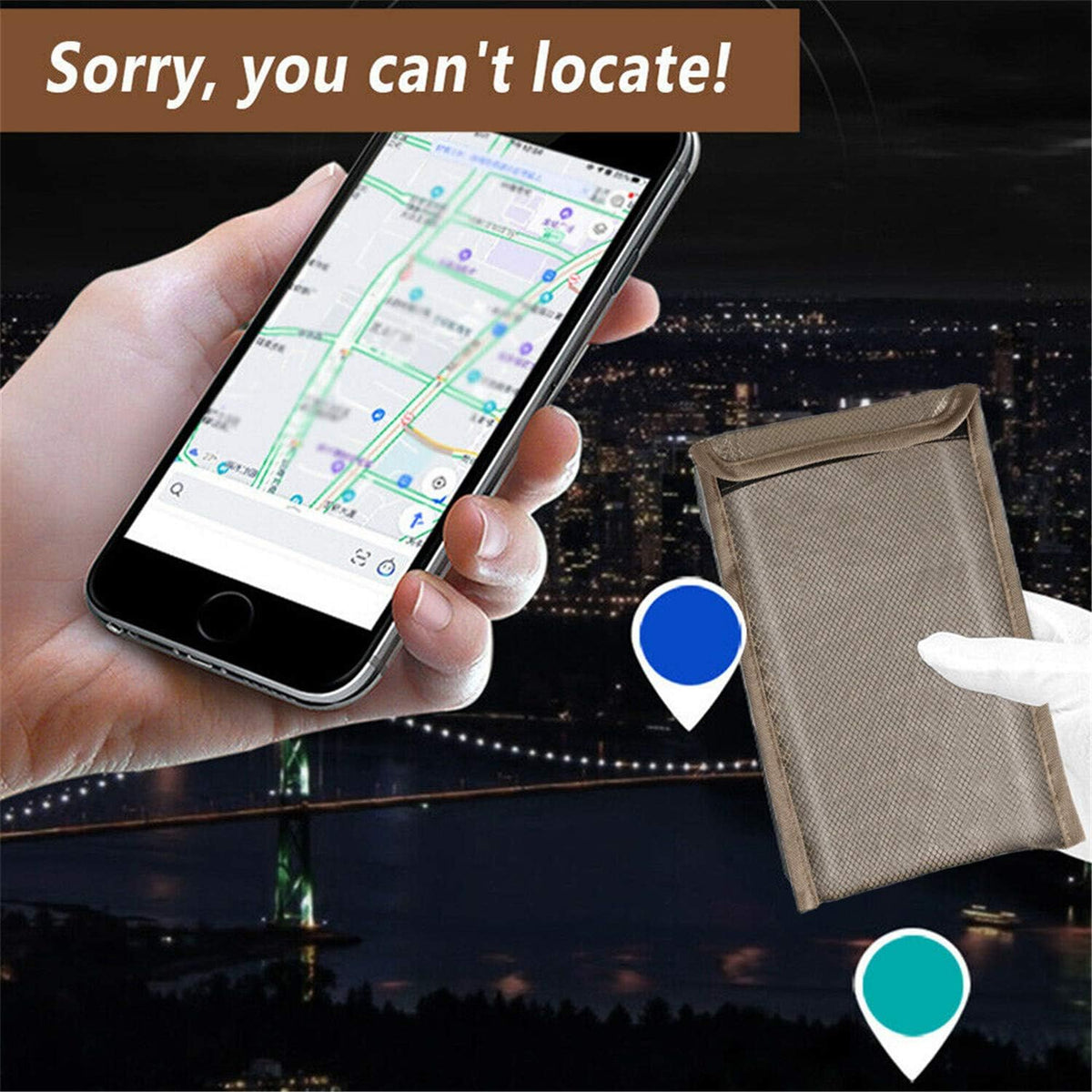 Cell Phone Anti-Radiation Sleeve Faraday Bag Pregnant Phone Rf Signal Shielding Blocker 5G GPS EMF RFID Signal Blocking Bag Car Key Wallet Security Pouch Privacy Protection (A), 20x10cm