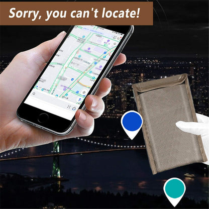 Cell Phone Anti-Radiation Sleeve Faraday Bag Pregnant Phone Rf Signal Shielding Blocker 5G GPS EMF RFID Signal Blocking Bag Car Key Wallet Security Pouch Privacy Protection (A), 20x10cm