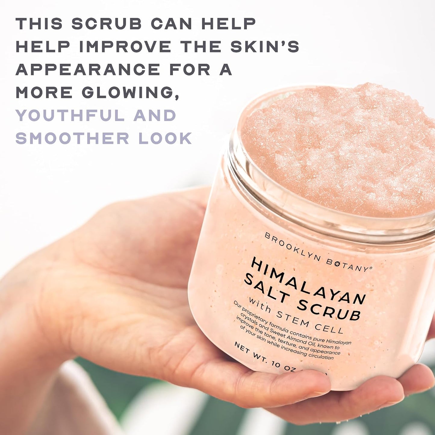 Brooklyn Botany Coconut Milk Body Scrub - Moisturizing and Exfoliating Body, Face, Hand, Foot Scrub - Fights Stretch Marks, Fine Lines, Wrinkles - Great Gifts for Women & Men - 10 oz