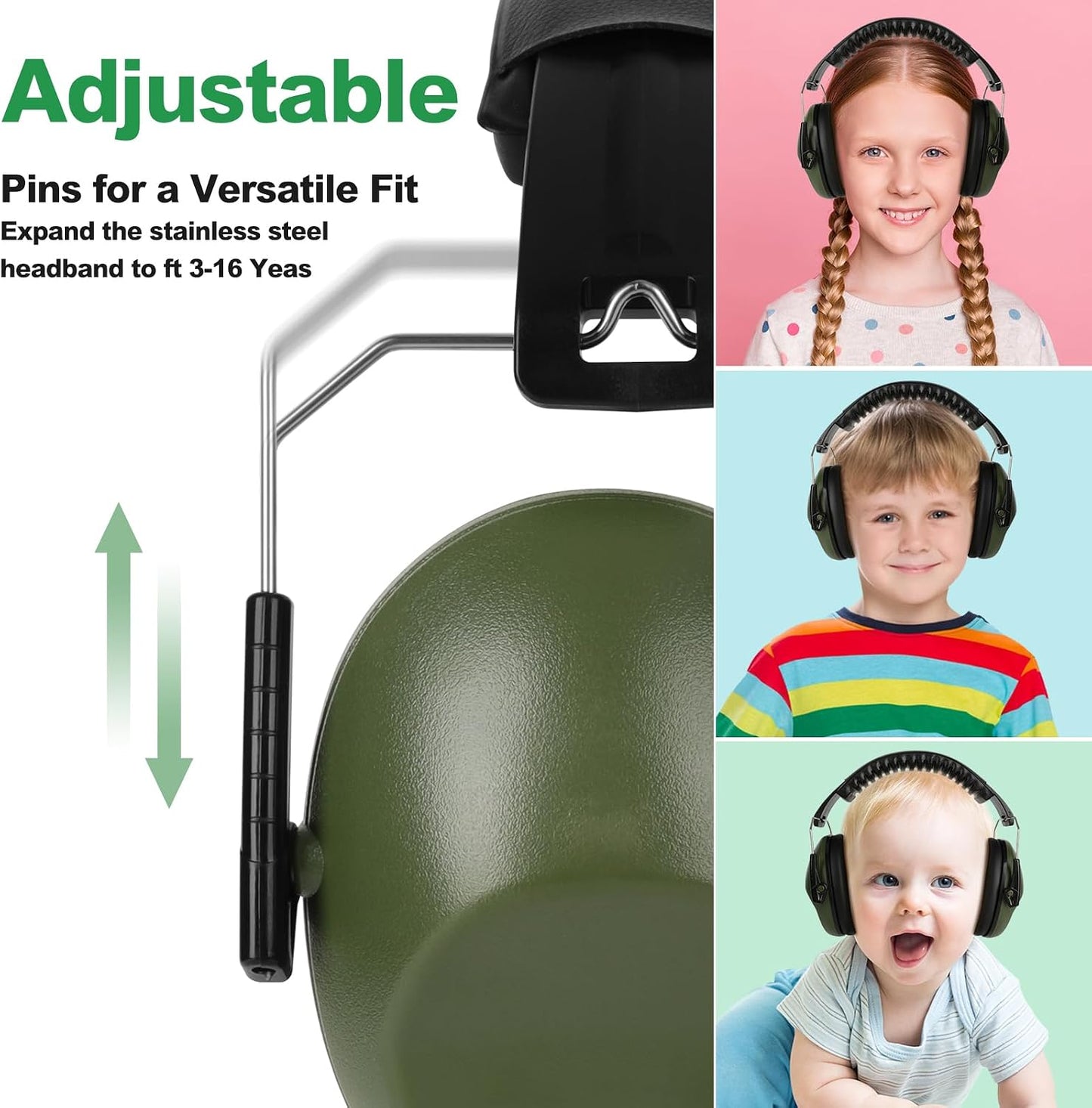 Floriogra Noise Cancelling Headphones for Kids, Kids Ear Protection 28dB SNR Noise Reduction Ear Muffs for Toddler/Children, Hearing Protection for Monster Jam, Concerts, Fireworks