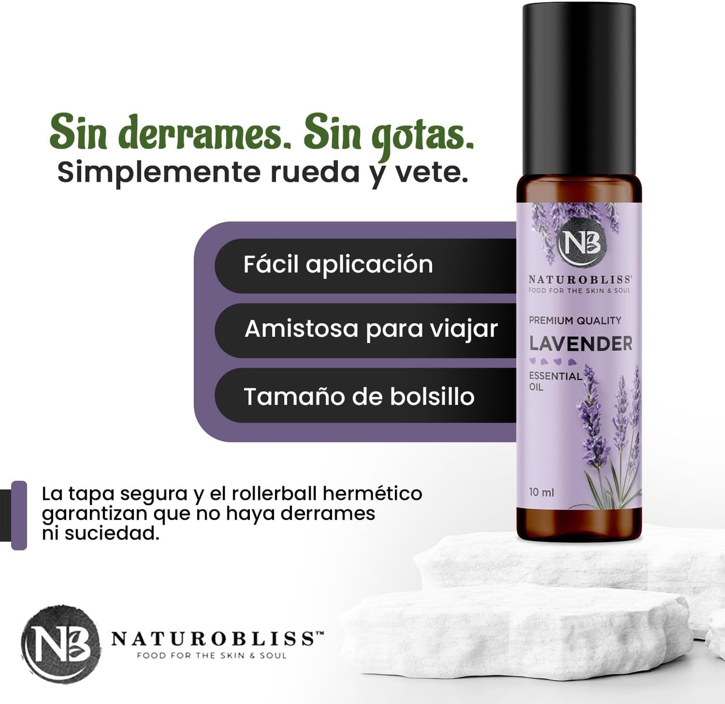 NaturoBliss Lavender Essential Oil with Glass Dropper - 100% Pure and Natural - Essential Oils for Diffuser, Aromatherapy, Soap and Candle Making, Lavender Essential Oil Pure, Lavender Oil, 4 Fl Oz