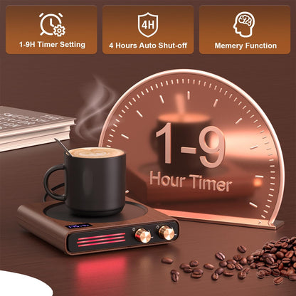 CEROBEAR Retro Coffee Mug Warmer for Desk, 50W Fast Heating Cup Warmer