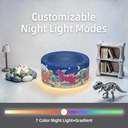 Kipcush White Noise Machine for Baby & Adults, 30 Soothing Sounds, Soft Non-Glare Nursery Lamp, 8 Color Night Lights, Memory Function (Angel V1 White, Standard)