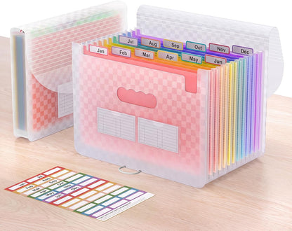 ThinkTex Accordion File Organizer, 12 - Pocket Expanding File Folders