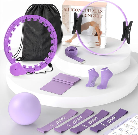 JKSHMYT Weighted Hula Circle for Adults Weight Loss, Infinity Fitness Hoop
