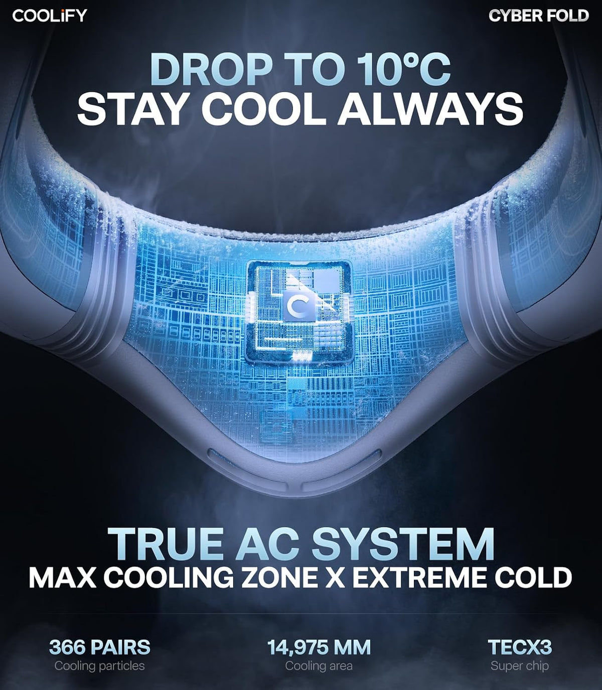 TORRAS COOLiFY 2026 Cyber Fold AI Neck Air Conditioner, Max Cooling Area