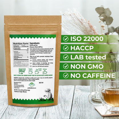 30 Bags Cleavers Herbal Tea (Galium Aparine) - 1.5g Tea Bag 30 Count Dried Cleavers Herb Tea