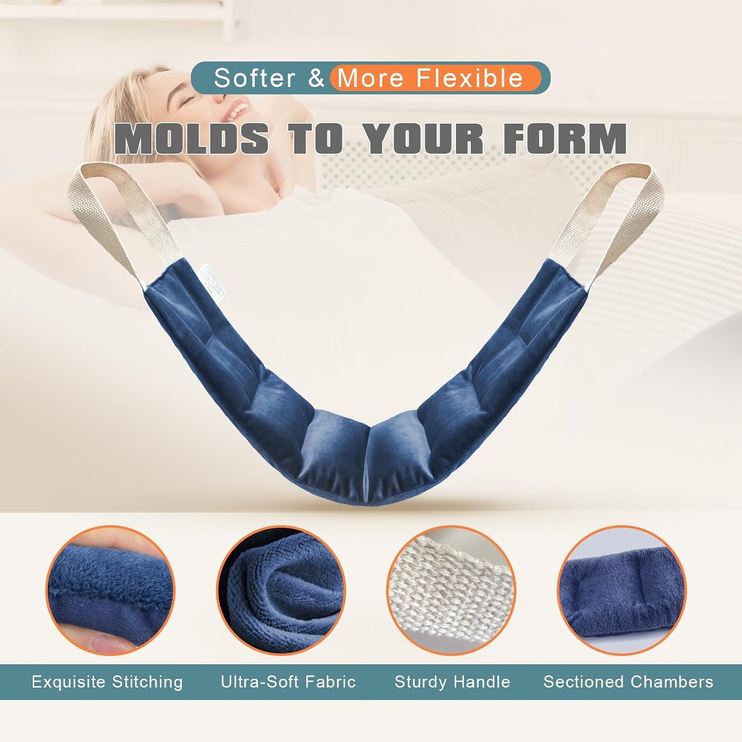 UNCN Heating Pad for Neck Shoulders & Back Microwavable Wrap Lavender Scent