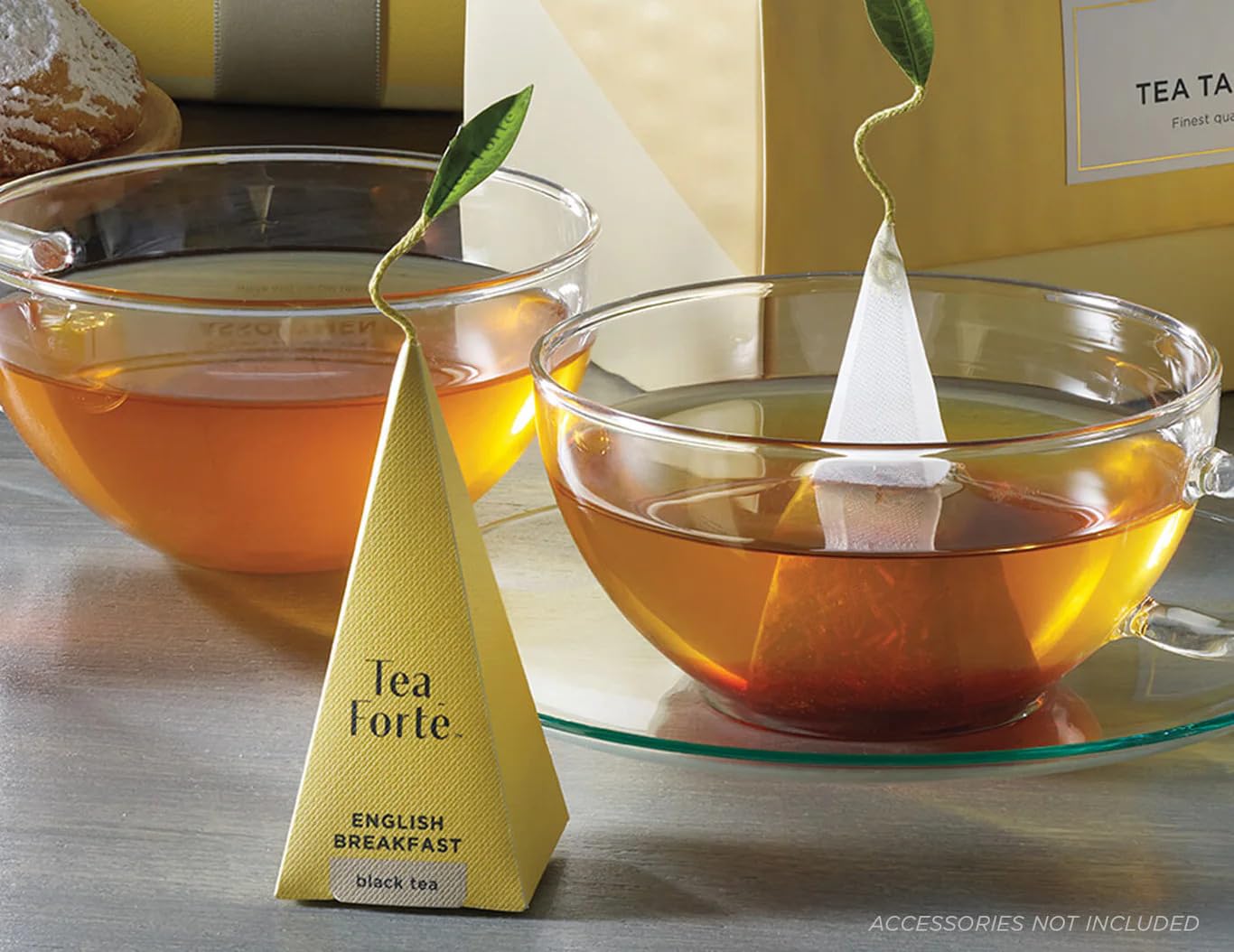 Tea Forte Premium Tea Chest Presentation Box Gift Set Sampler, 40 Count Individually Wrapped Handcrafted Pyramid Tea Infuser Bags, Jubilee