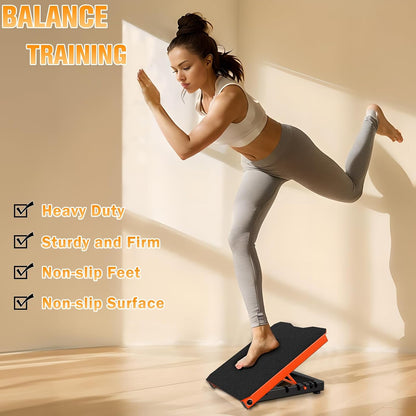 Naitesen Steel Slant Board Calf Stretcher for Squat 600lbs Weight Capacity Adjustable Incline Balance Board for Relieving Plantar Fasciitis Achilles Tendonitis Muscle Injuries Home Gym or Commercial