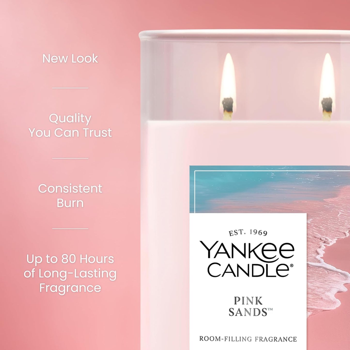 Yankee Candle Sage & Citrus, Scented Candle, 14.5oz 3-Wick Candle Jar with up to 40 Hours Burn Time, Giftable