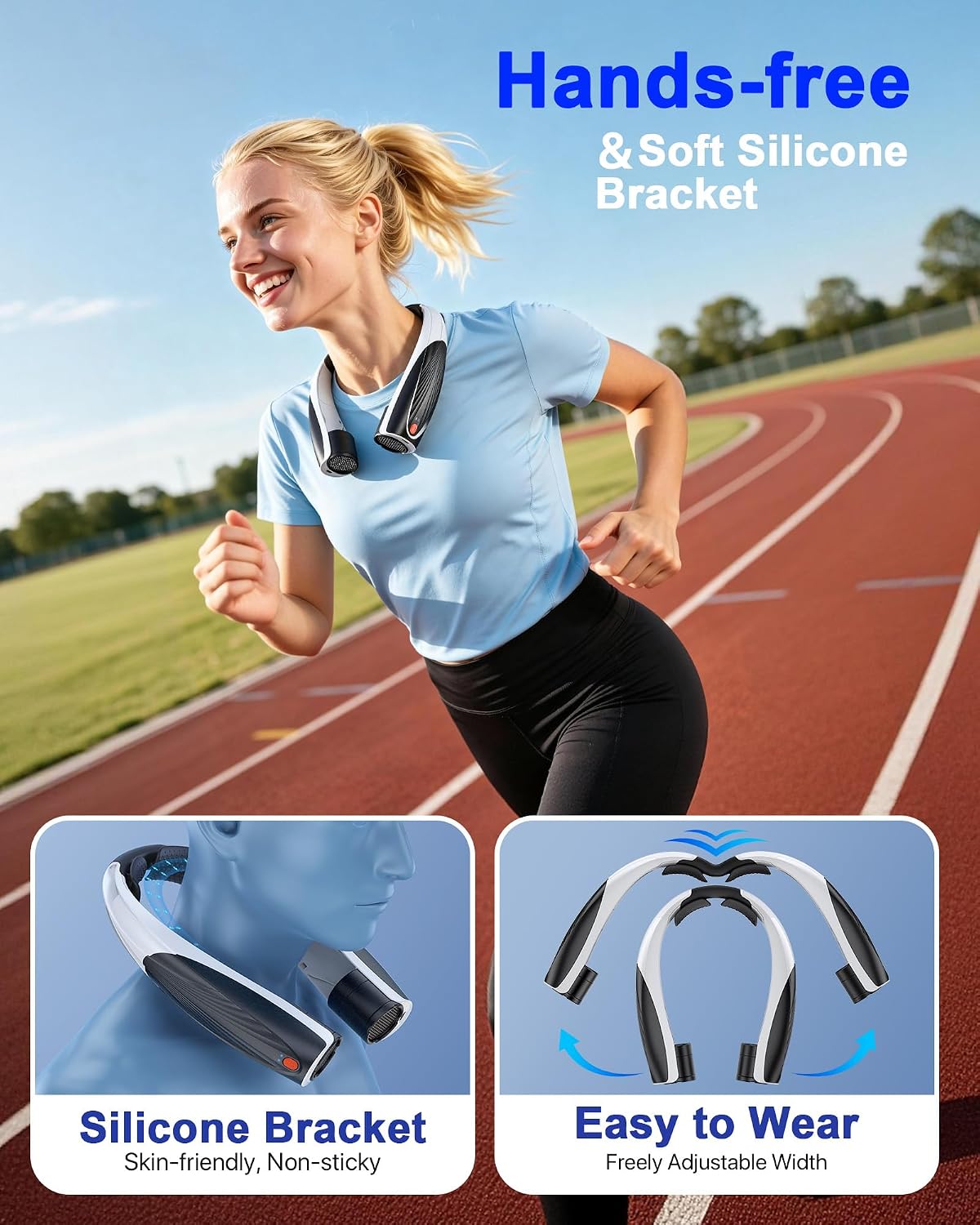 Portable Neck Fan, Max 20H, 6000mAh Personal Fan