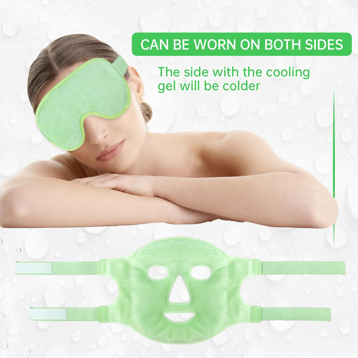 ZNÖCUETÖD Cold Face Ice Mask Facial Ice Pack, Hot Cold Compress for Face