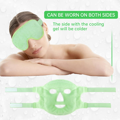 ZNÖCUETÖD Cold Face Ice Mask Facial Ice Pack, Hot Cold Compress for Face