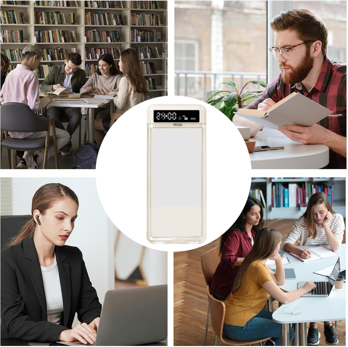 Phone Lock Box with Timer Portable Transparent Timer Lock Box