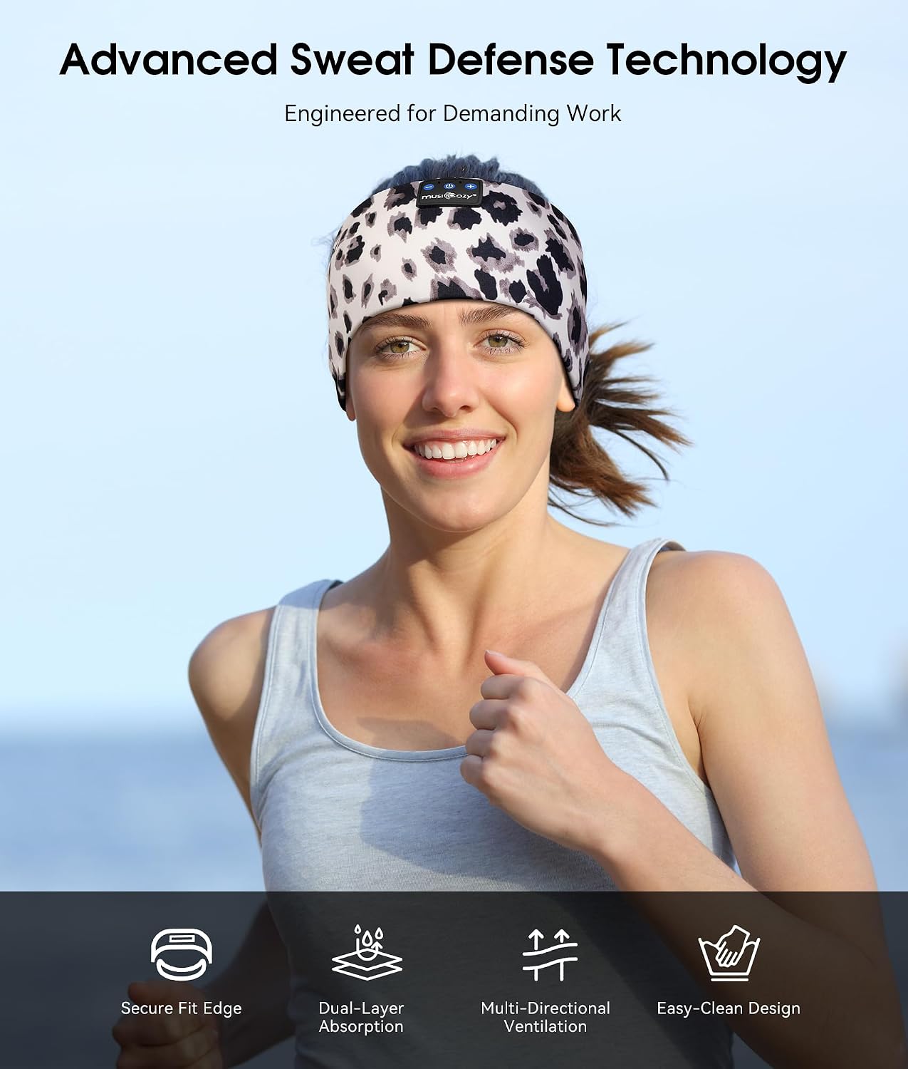 MUSICOZY Sleep Headphones Bluetooth 5.4 Headband, Wireless Earphones Music Sleep Earbuds Sleeping Eye Mask with HD Stereo Speakers for Workout Running Travel Yoga, Ideal Gifts for Men Women Mom Dad
