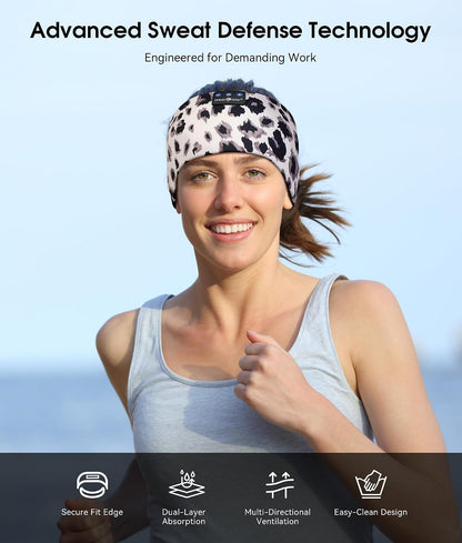MUSICOZY Sleep Headphones Bluetooth 5.4 Headband, Wireless Earphones Music Sleep Earbuds Sleeping Eye Mask with HD Stereo Speakers for Workout Running Travel Yoga, Ideal Gifts for Men Women Mom Dad