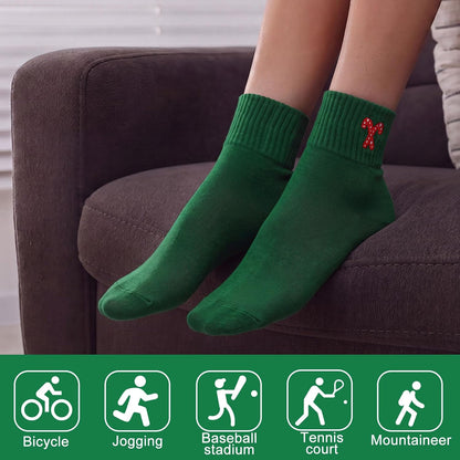 Eurzom 10 Pairs Socks Womens Crew Elastic Ankle Length Cotton Socks Aesthetic Cute Lightweight Low Cut Gifts for Women - Colors B