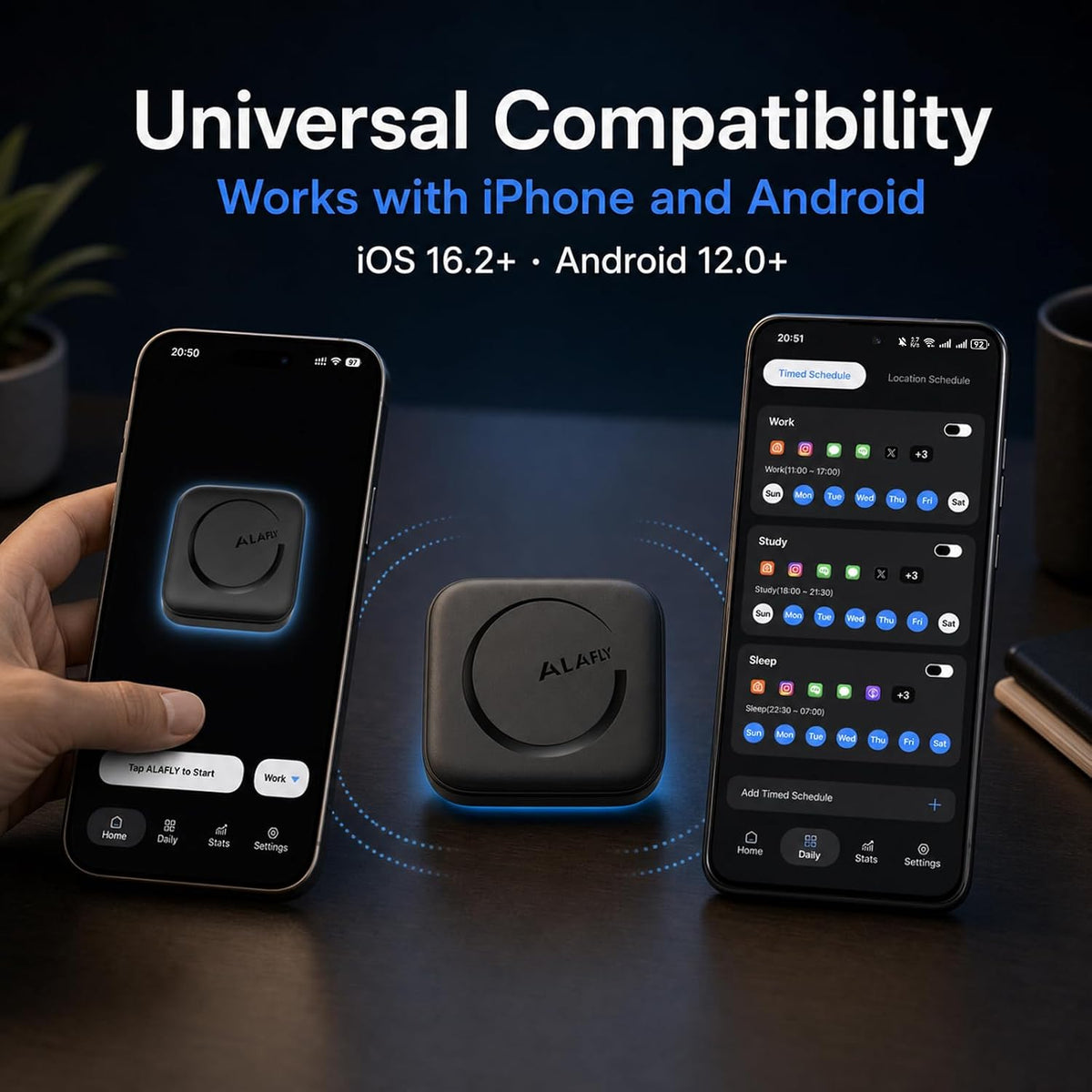 Phone Access Blocker Device - Subscription-Free Magnetic Focus Device for iPhone & Android - Strict Mode App Blocker to Reduce Screen Time & Distractions - Improve Focus & Productivity for Work, Study