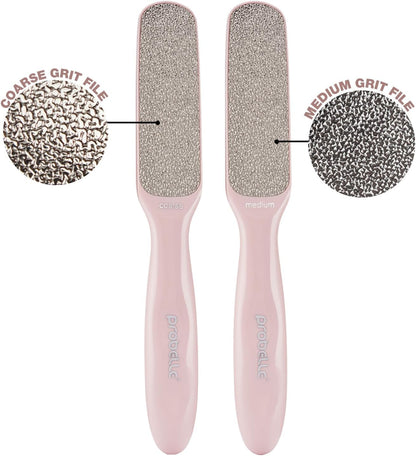 Probelle Double Sided Multidirectional Nickel Foot File Callus Remover - Immediately Reduces calluses and Corns to Powder for Instant Results, Safe Tool (Dark Grey)