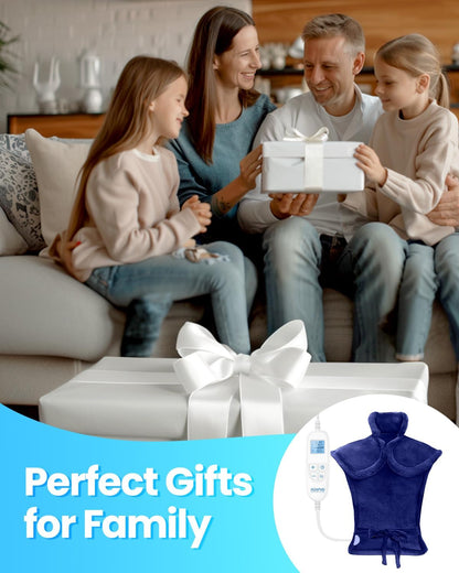 RENPHO Fathers Day Dad Gifts, Electric Heating Pad - 6 Heat Levels for Neck Shoulder and Back, Birthday Gifts for Women Men, Weighted Pad for Snug Fit, ETL Certified, FSA Eligible, 24"x33" Gray