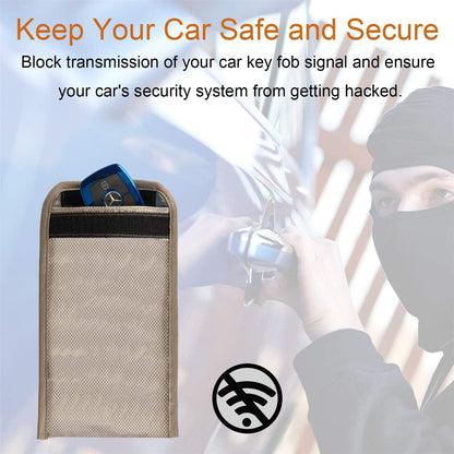Cell Phone Anti-Radiation Sleeve Faraday Bag Pregnant Phone Rf Signal Shielding Blocker 5G GPS EMF RFID Signal Blocking Bag Car Key Wallet Security Pouch Privacy Protection (A), 20x10cm