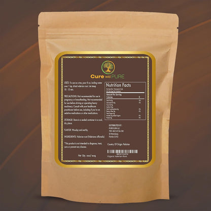 Cure Wid Pure Organic Valerian Root for Sleep 16oz - Cut & Sifted Loose Tea
