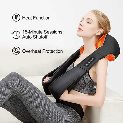Medcursor Neck Massager with Heat - Deep Tissue Pain Relief, Rechargeable Shiatsu Neck and Shoulder Massager, Ideal Choice for Men, Women, Mom & Dad