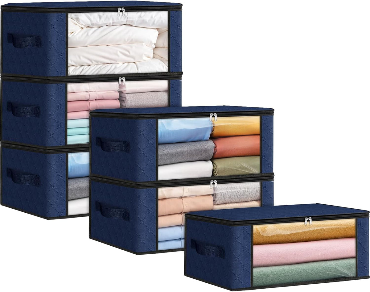 Fab totes Storage Bags for Clothes Blanket Storage Bins with Lids