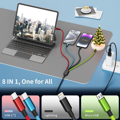 4 in 1 Multi Charging Cable, 5FT Charging Cords for Multiple Devices