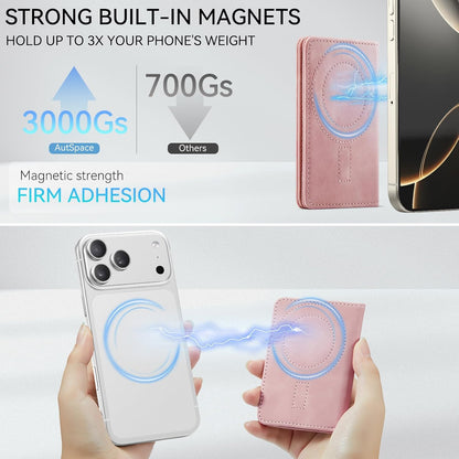 Vinich for MagSafe Wallet Magnetic RFID Blocking Card Holder, Rose Pink