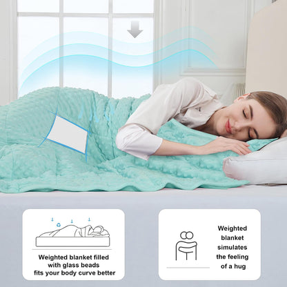Alomidds Weighted Lap Blanket 7lbs, Cozy Luxury Breathable Weighted Blanket for Adults, Weighted Lap Pad for Travel, Relaxation, Sleeping, Purple, 29" x 24"