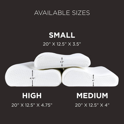 Tempur-Pedic TEMPUR-Ergo Neck Pillow, Medium Profile, White