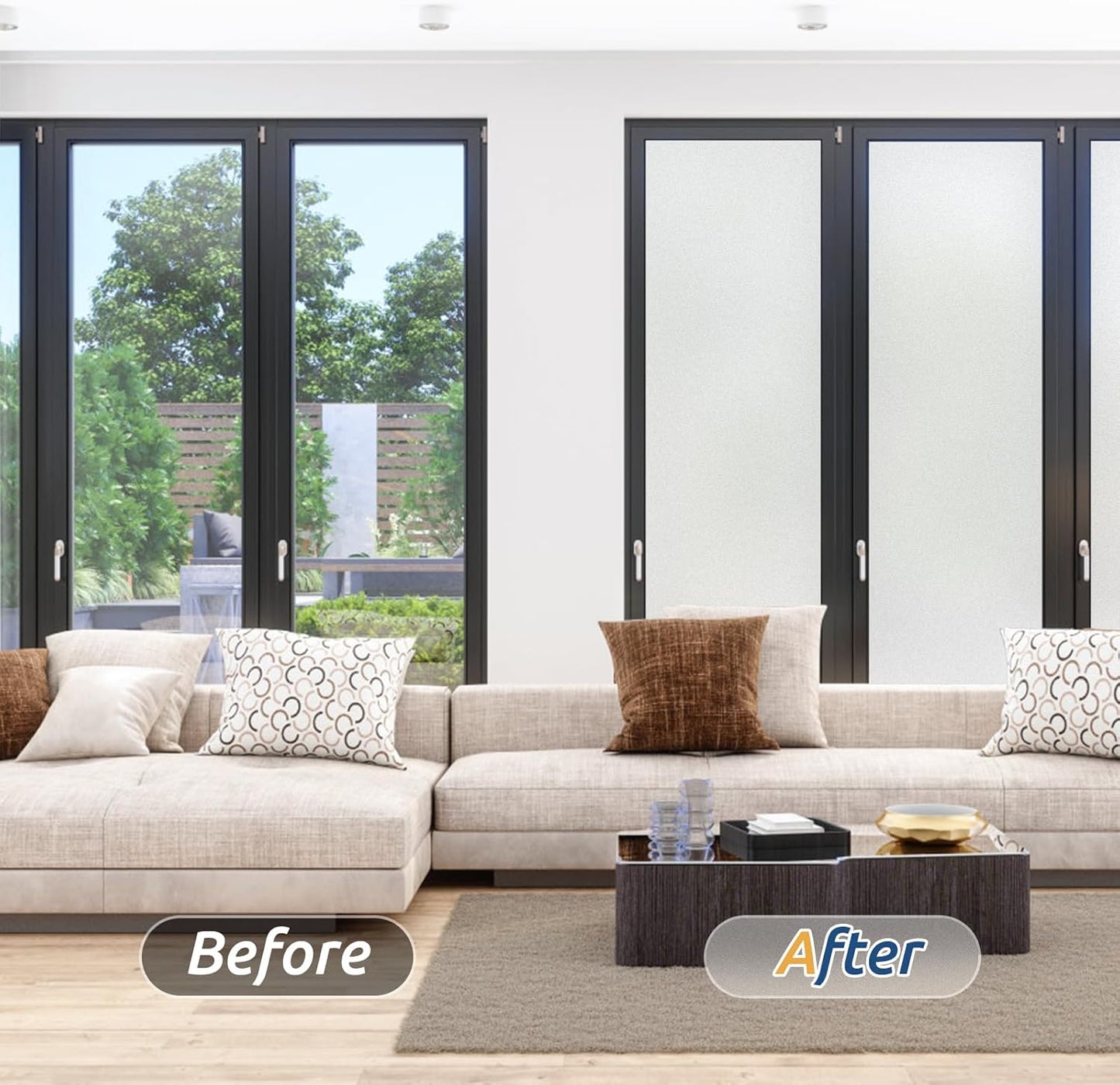 rabbitgoo Blackout Window Film Room Darkening Light Blocking 17.5" x 78.7" | Removable Static Cling without Glue, Tint & Privacy Film for Window Inside, Day & Night Sleep for Home Garage Bedroom House