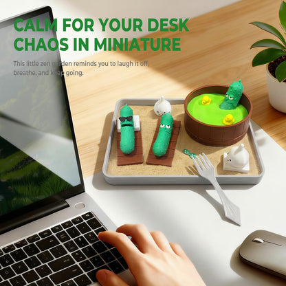Dumpster Fire Zen Garden for Desk, Funny Coworkers Office Accessory Gifts