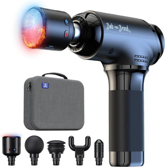 BOB AND BRAD T2 Pro Deep Tissue Massage Gun with Heat & Cold, Percussion