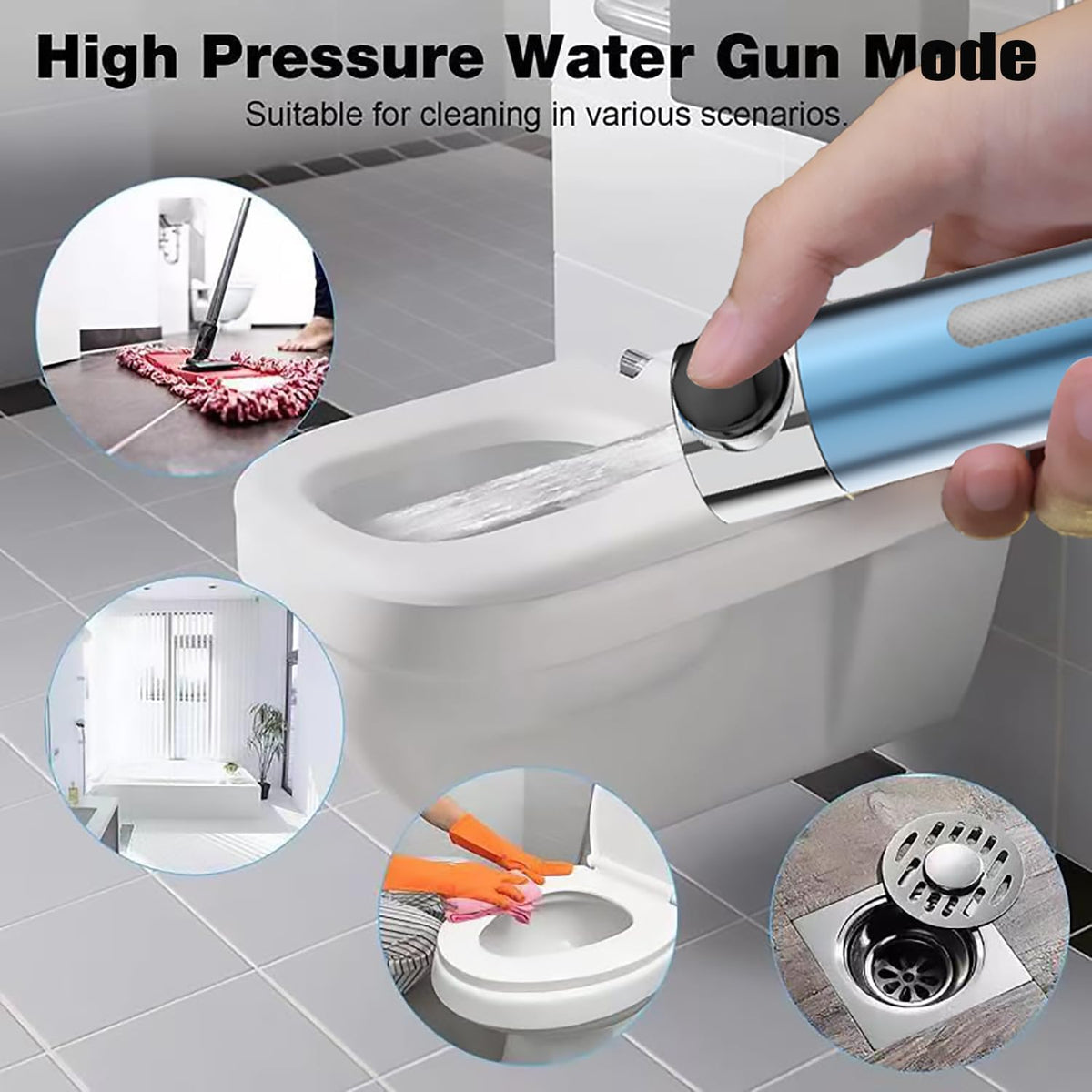 Shower Head with Handheld, Shower Heads High Pressure, High Flow Even with Low Water Pressure-Hand Held Showerhead Set,3 Modes Filtered Showerhead with 59″Replacement Hose/Bracket/Cotton Filters