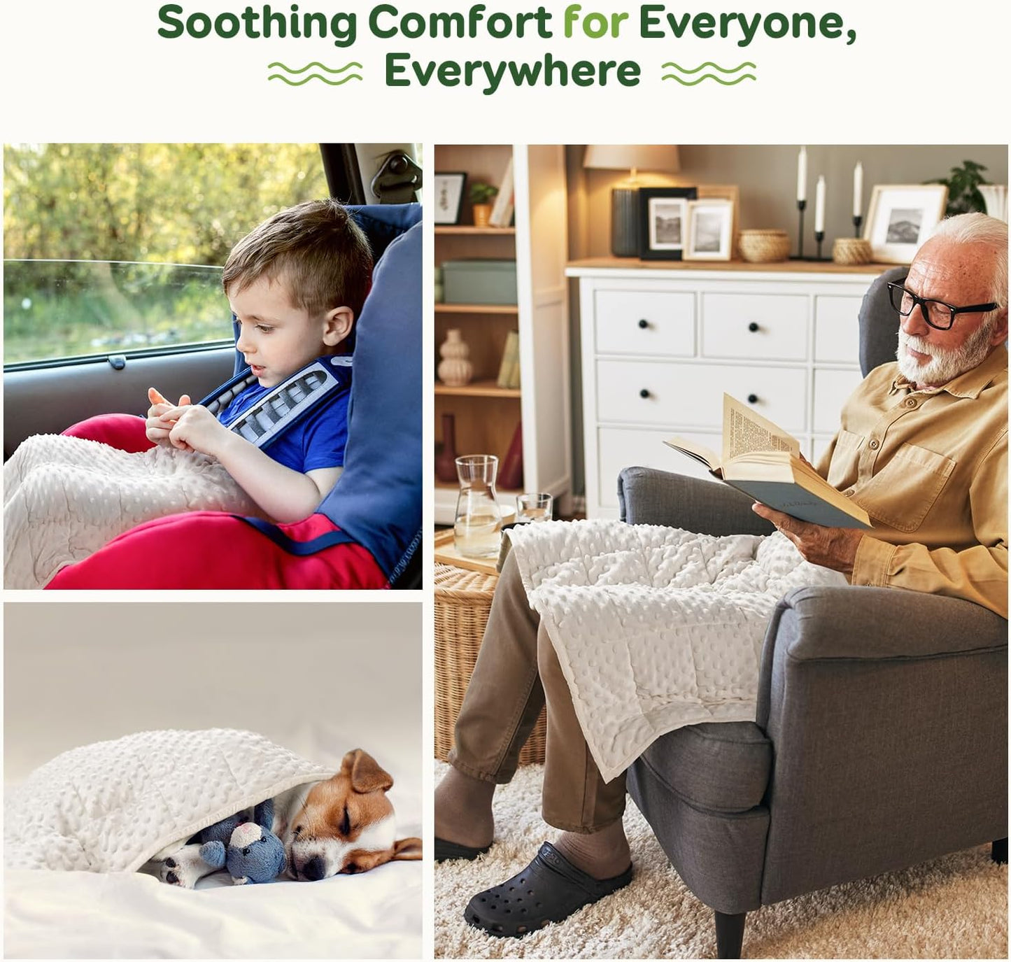 Sivio Weighted Lap Blanket, Weighted Blankets,Soft and Cozy Cooling Heavy Blanket, Calm and Nap, School and Home,2lbs 20 x 30inches, Grey
